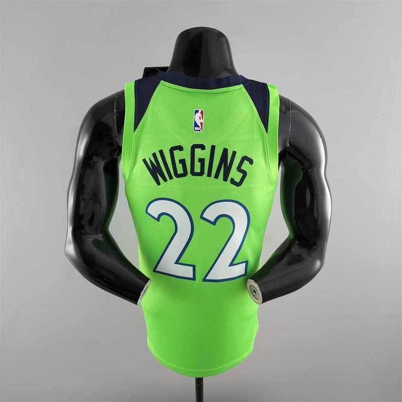 Minnesota Timberwolves Wiggins#22 Air Jordan NBA Jersey Blue