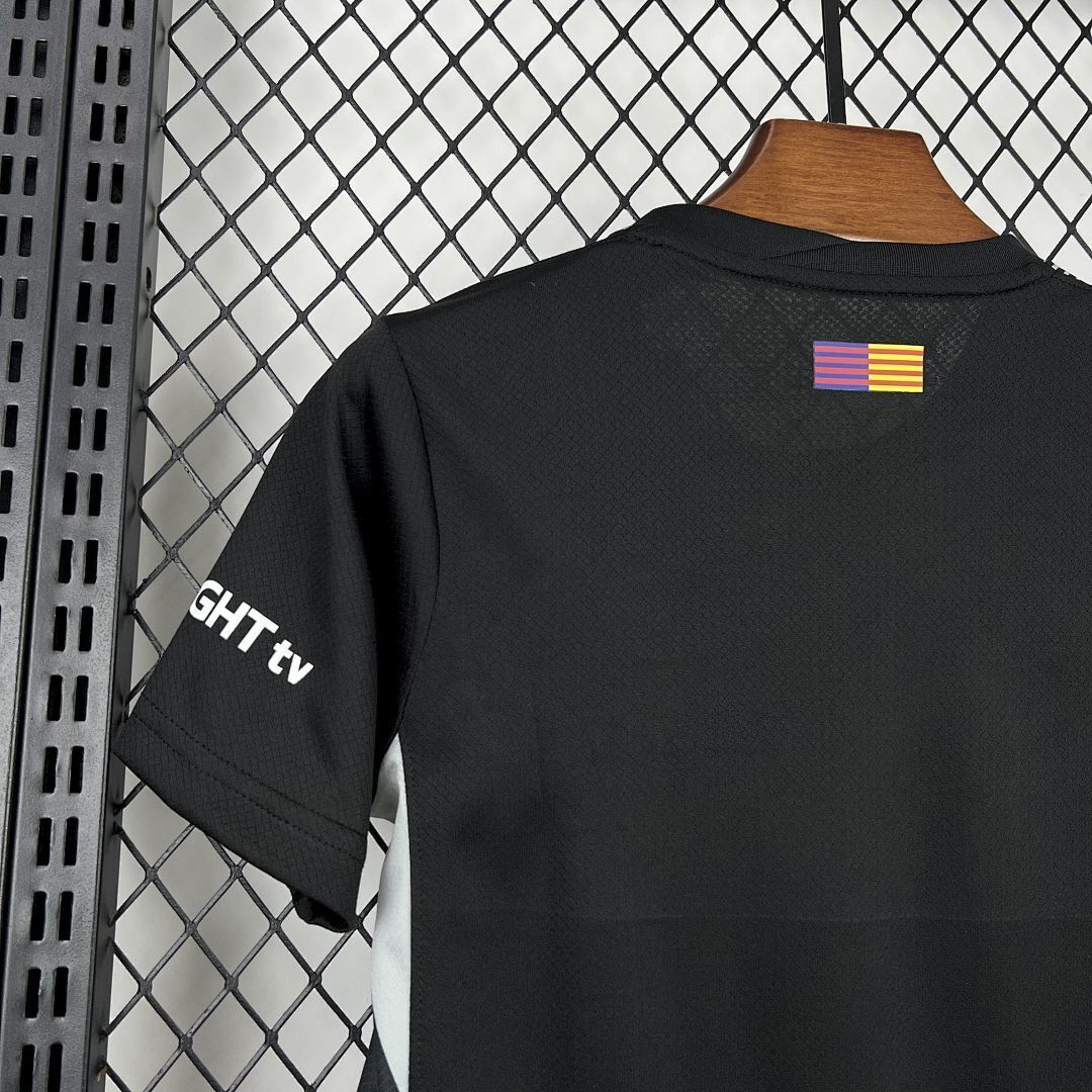 Barcelona 2025/26 Black Goalkeeper Kids Kit