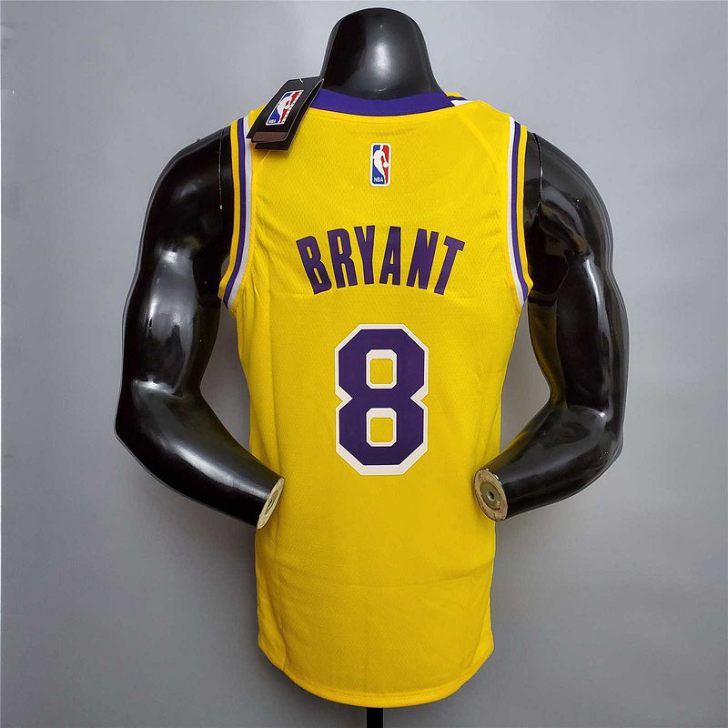 Bryant #8 Lakers Round neck yellow