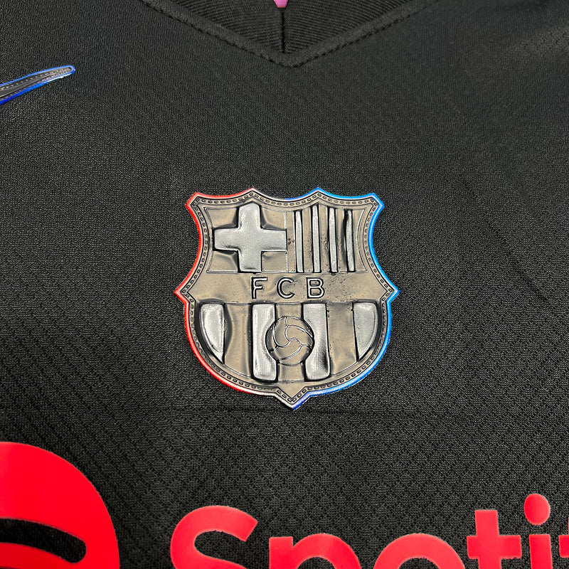 24-25 Barcelona away black kid kit