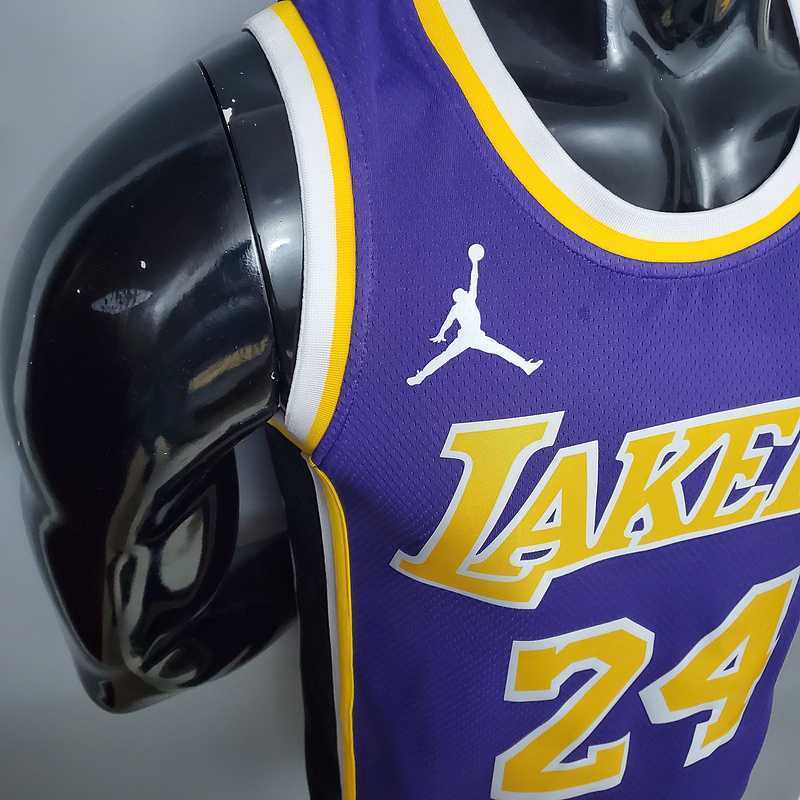 New Lakers Jordan Bryant #24 Theme Purple Round Neck