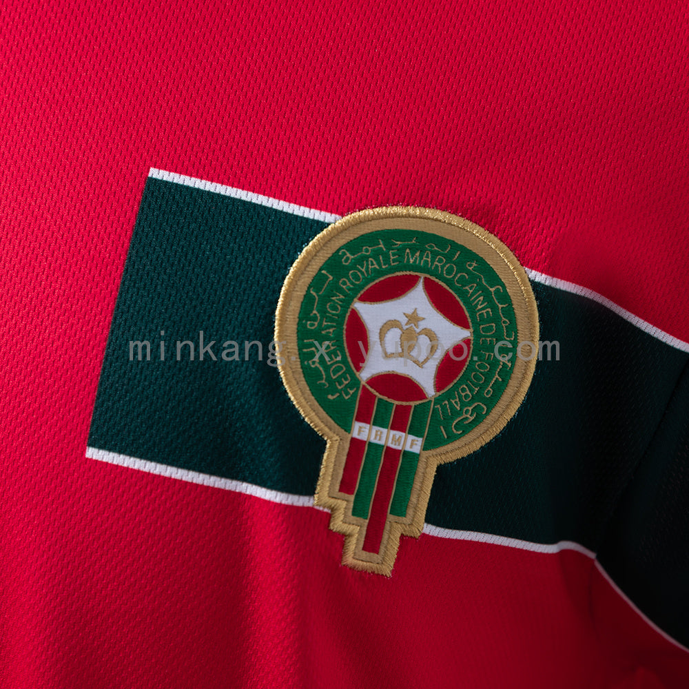Morocco 1998 Away Long Sleeve Retro Jersey S-XXL