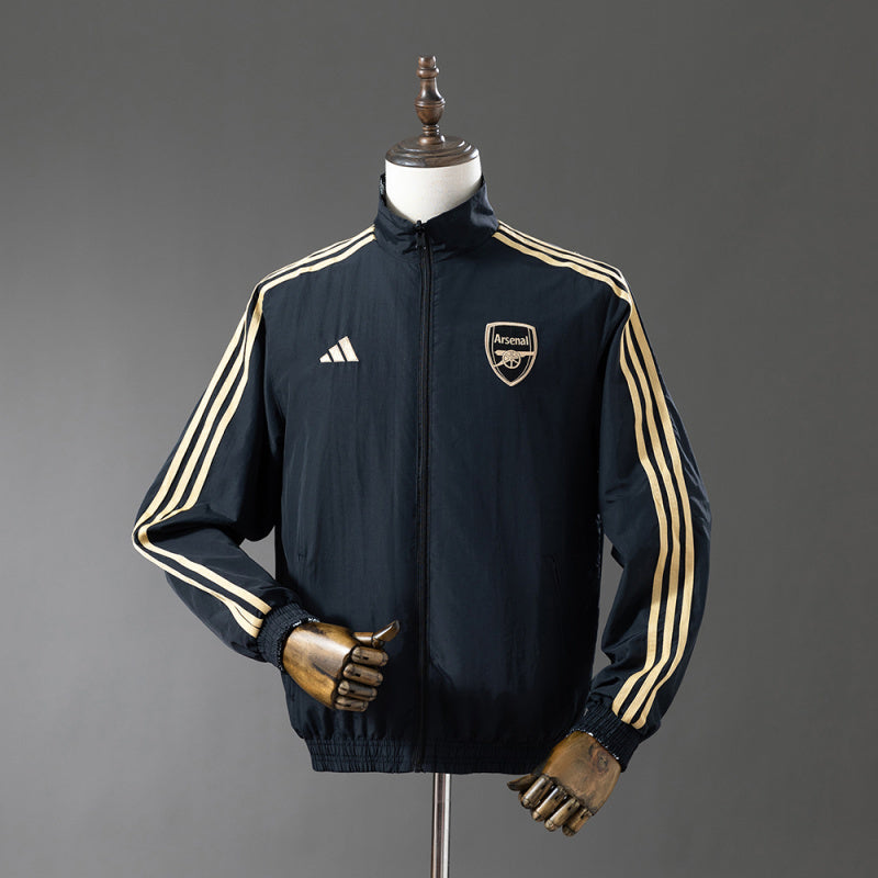 Arsenal 2025/26 Black Reversible Windbreaker