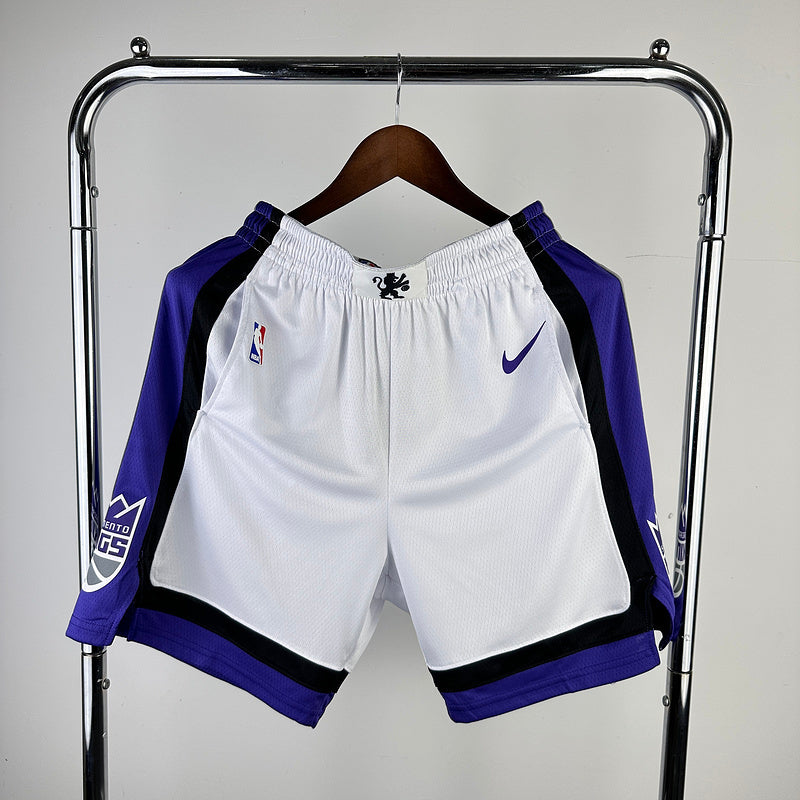 King white NBA shorts