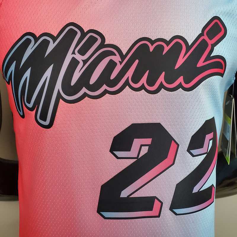 New Miami Heat BUTLER #22 City Edition Pink Blue Gradient Color