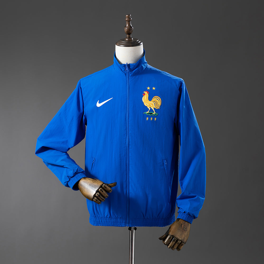 French Reversible Jacket Windbreaker - White &amp; Blue S-XXL