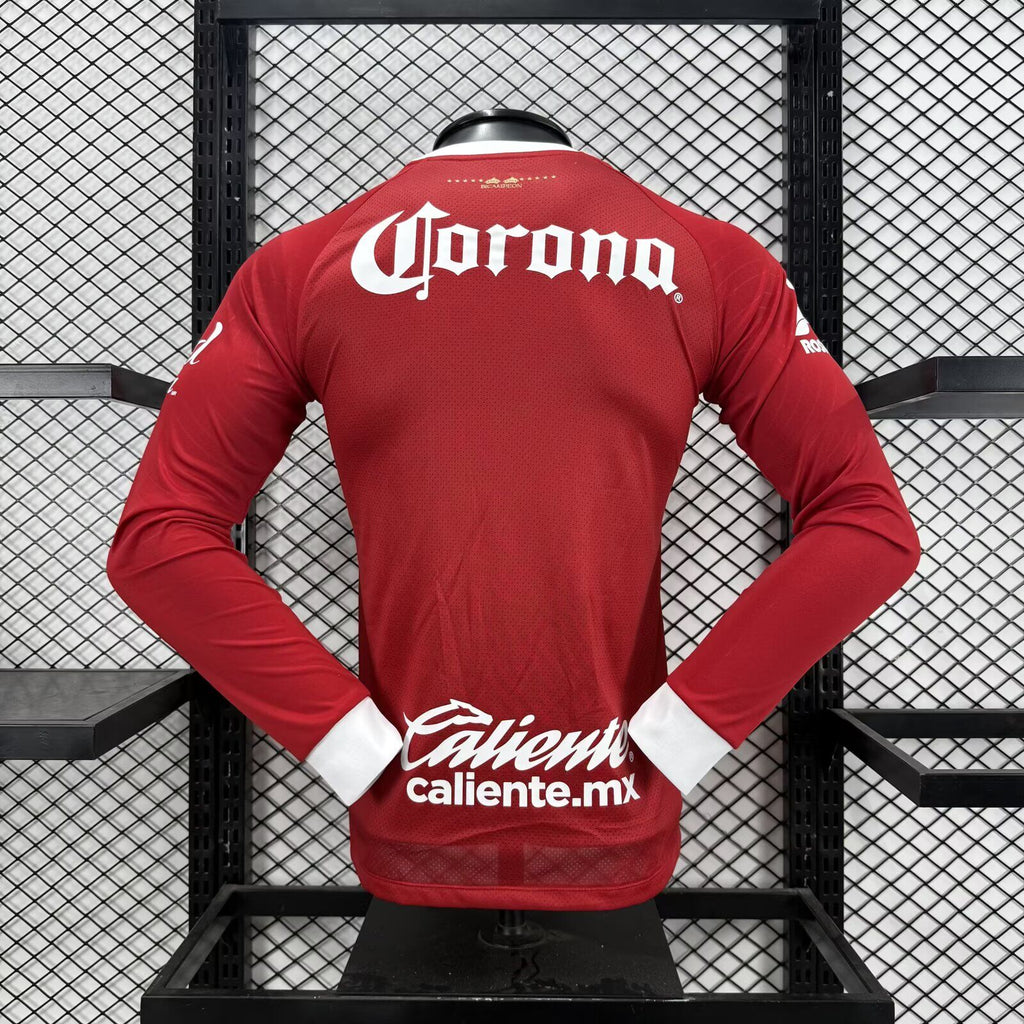 TOLUCA Manga larga Version autentica/jugador — Liga MX
