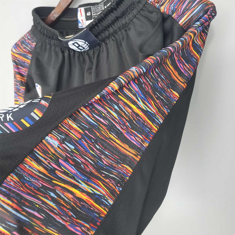 Brooklyn Nets City version black NBA shorts