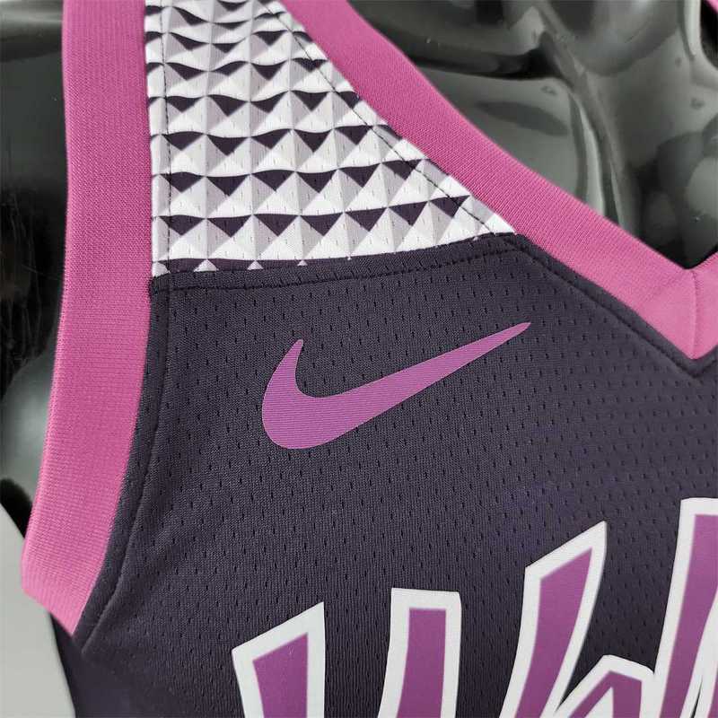 Minnesota Timberwolves TOWNS#32 Black and Purple NBA Jersey