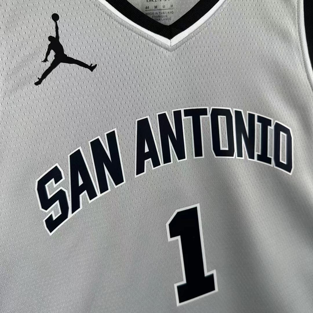 San Antonio Spurs 2026 Limited Edition Gray jersey #1 WEMBANYAMA