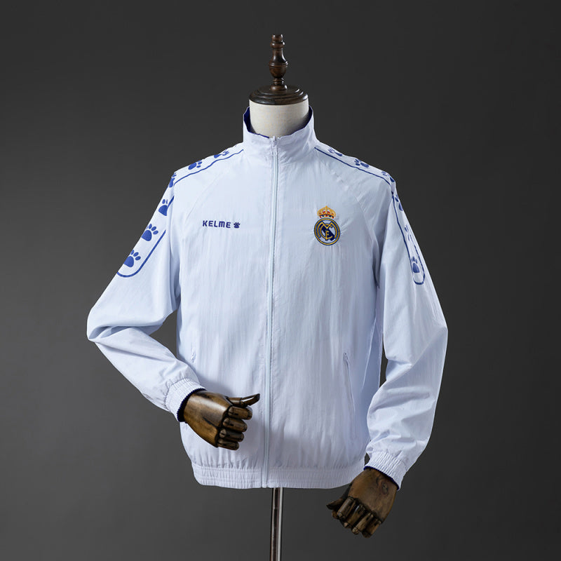 Real Madrid 2025/26 White and Purple Reversible Windbreaker