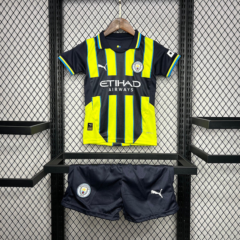 24-25 Manchester City away kid kit