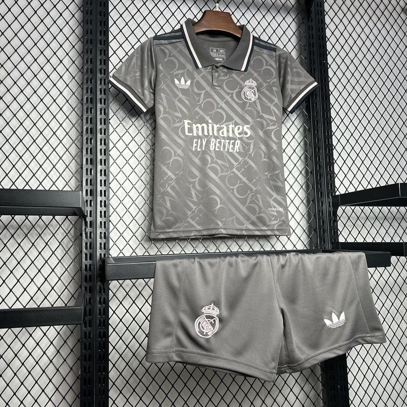 24-25 Real Madrid third away black kid kit