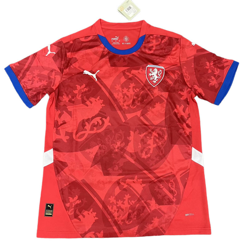 24-25 czech home red soccer jersey