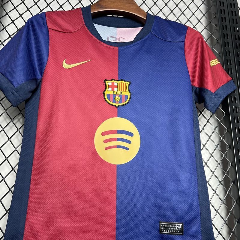 24-25 Barcelona home kid kit (Big sponsor)