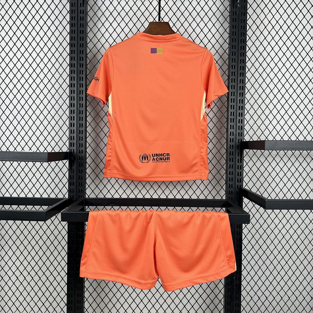 Barcelona 2025/26 Orange Goalkeeper Kids Kit