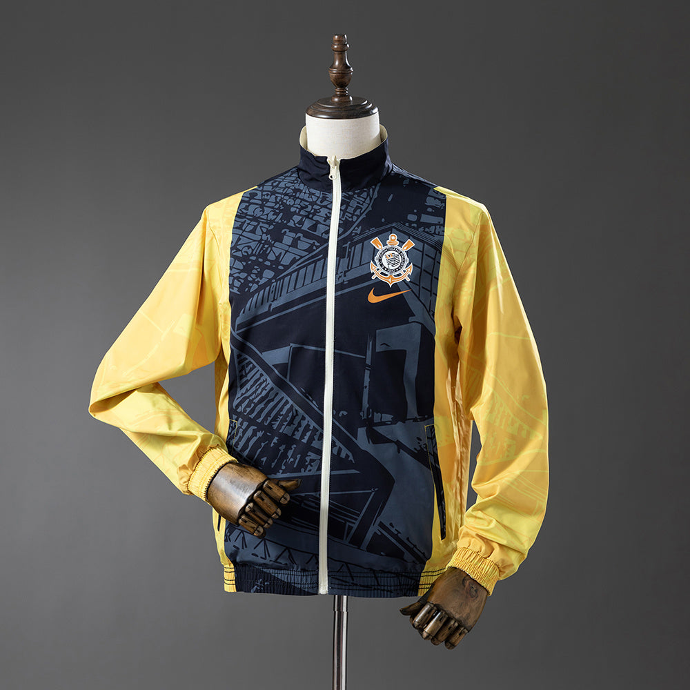 Corinthians Reversible Jacket Windbreaker - Beige &amp; Black S-XXL