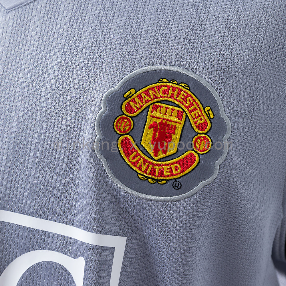 M-U 2007 Goalkeeper Grey Retro Jersey S-XXL