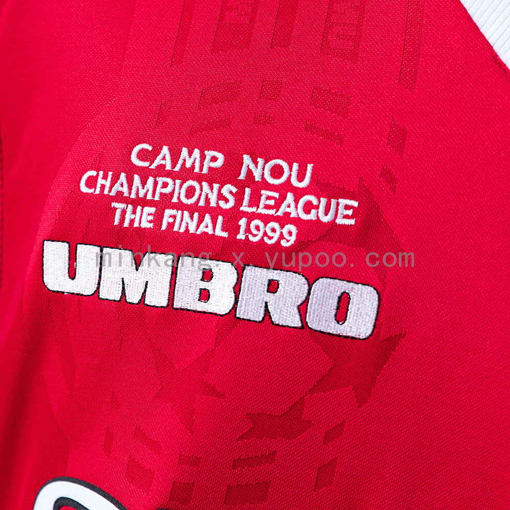 M-U 1999/00 Home Long Sleeve Retro Jersey S-XXL