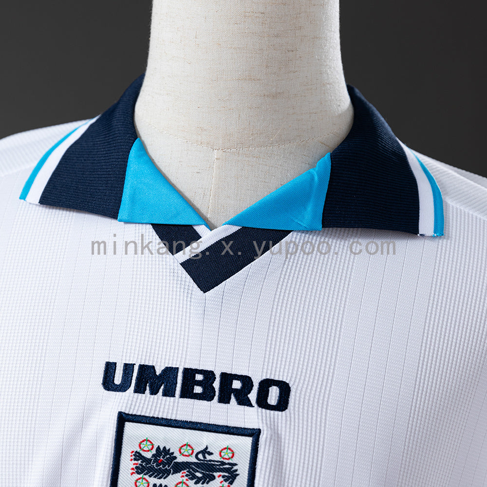 England 1996 Home Long Sleeve Retro Jersey S-XXL