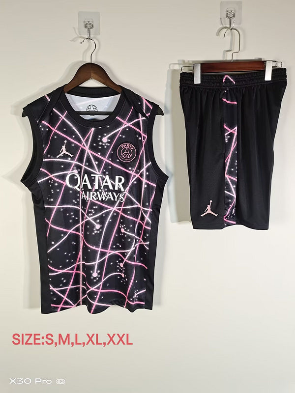 25-26 Paris Saint-Germain black and pink vest suit