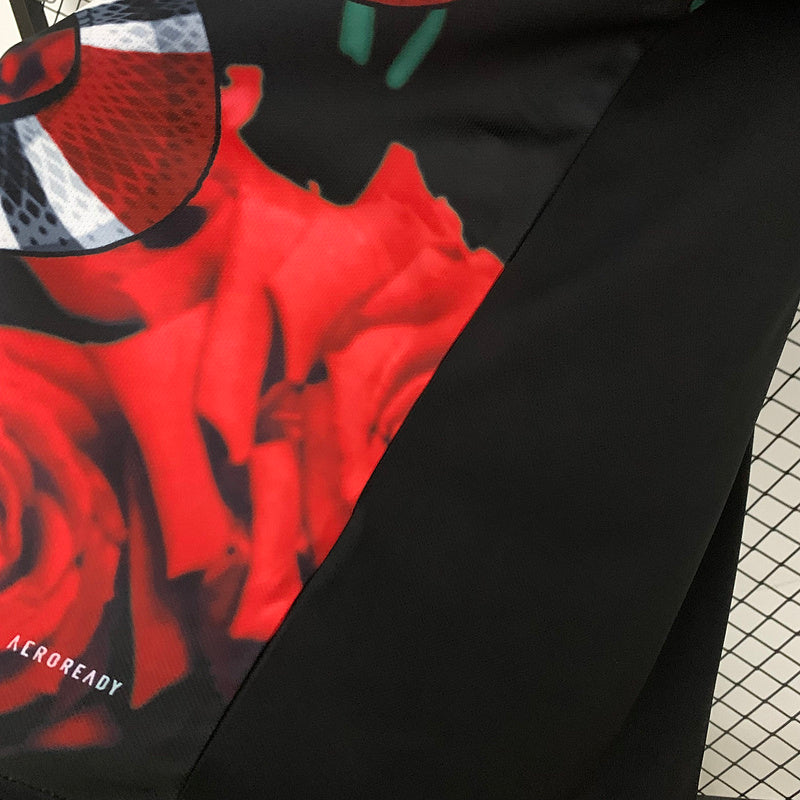 25-26 Real Madrid Black and Red Rose special jersey