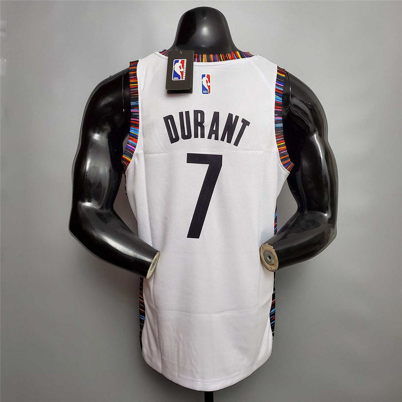 Durant #7 Brooklyn Nets City version white