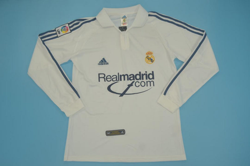 2001 Real Madrid home long sleeve