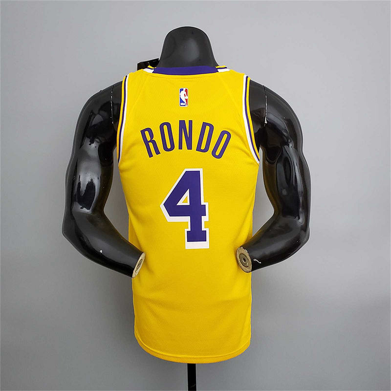 Lakers Rondo#4 Crew Neck Yellow