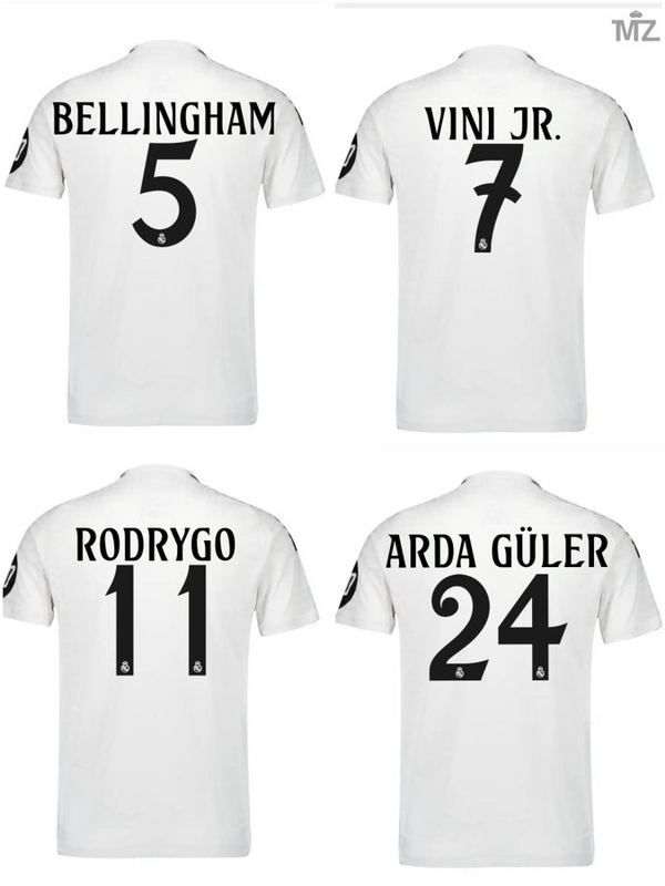 24-25 Real Madrid home white soccer jersey
